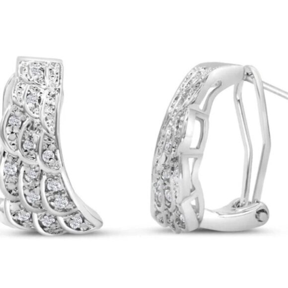 1/4 carat Diamond angel wing earrings